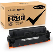 v4ink Canon 055H Compatible High Yield Black Toner Cartridge - 1 Pack  (With Chip)