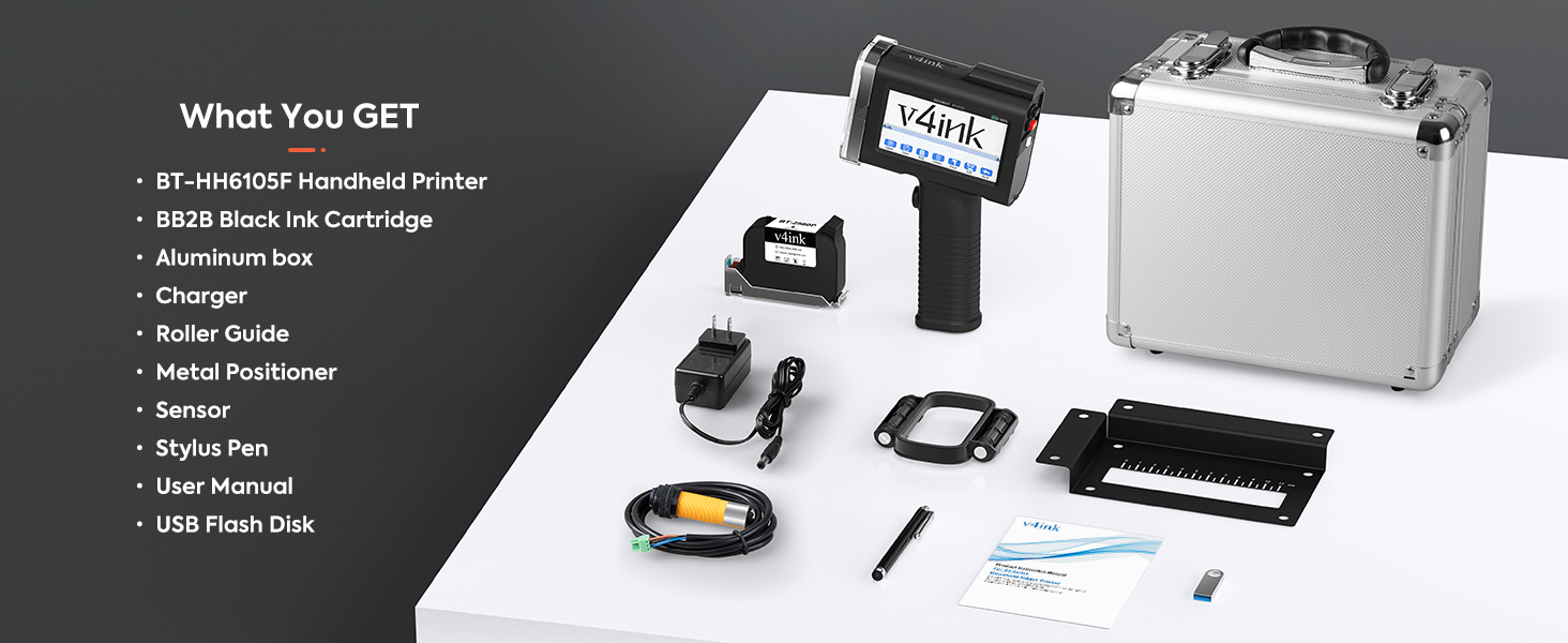 What's in the package for 6105F handheld printer