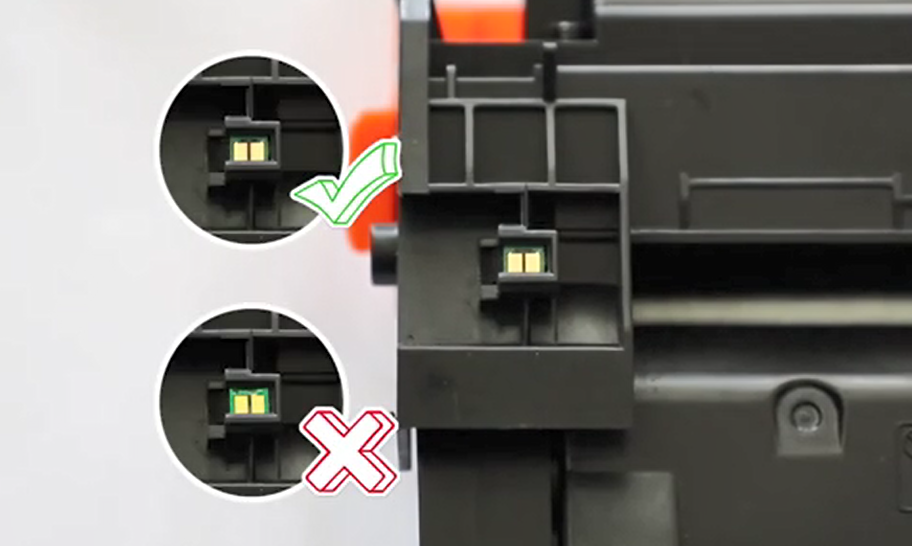 v4ink correct chip-installation position