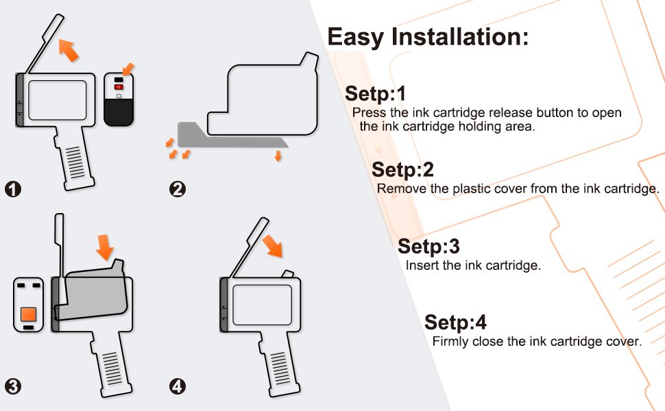 v4ink Imprimante portative BENTSAI BT-HH6105B2, imprimante Jet d'encre  portative, codeur Jet d'encre Mobile, pour Code QR, Code-Barres, Date,  Logo, Texte sur n'importe Quelle Surface (BT-HH6105B2) : :  Fournitures de bureau