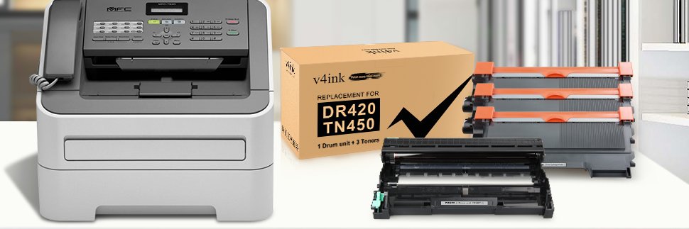 v4ink tn450 cartridge and dr420 drum unit