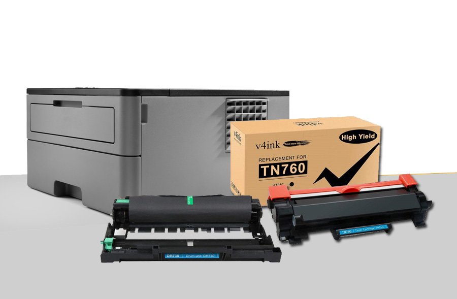 Installing the toner cartridge (and drum) in the Brother HL-L2350DW  wireless laser printer 