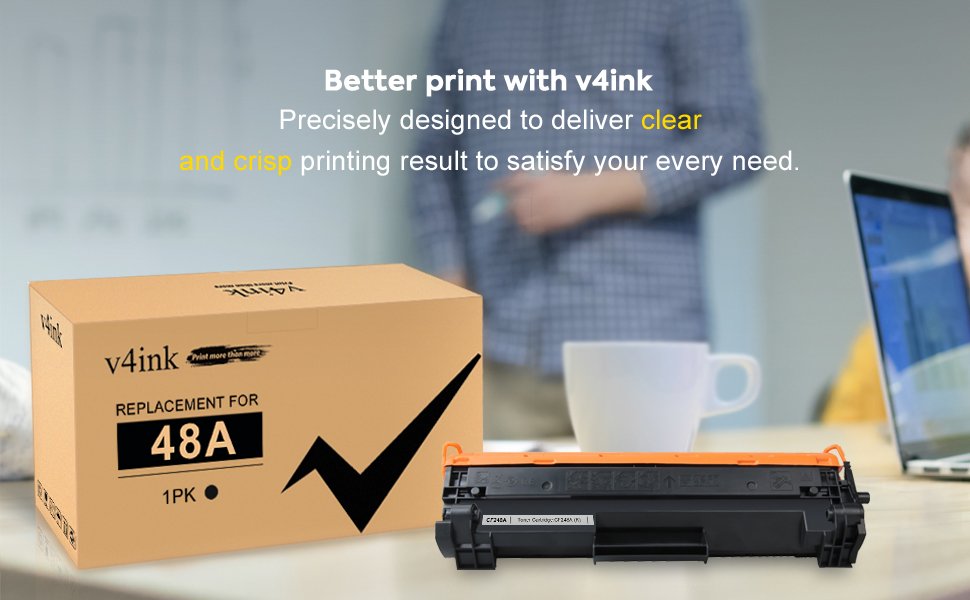 v4ink HP 48A CF248A Compatible Black Toner Cartridge 4 Packs